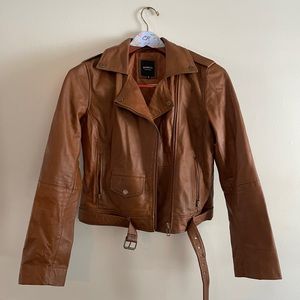 Barneys brown leather jacket